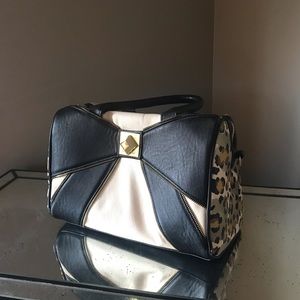 Leopard & Bow Leather Bag